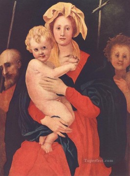 聖母子と聖ヨセフ 洗礼者聖ヨハネ フィレンツェ ポントルモ Oil Paintings